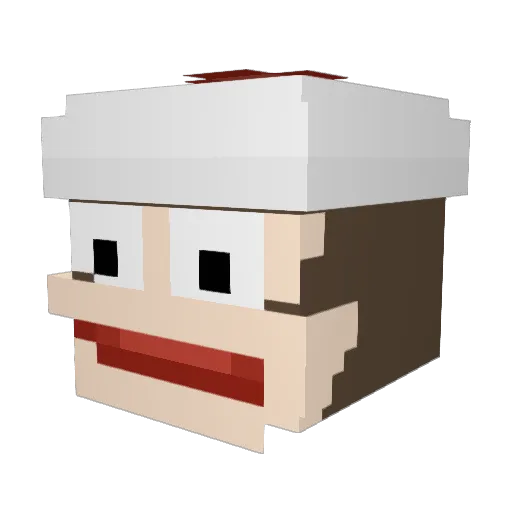 ZoontXit Minecraft avatar head, 3D render