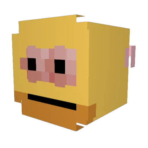 ZoooWeeeMamaa Minecraft avatar head, 3D render