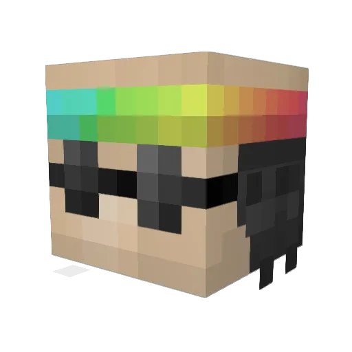 Zooomy Minecraft avatar head, 3D render