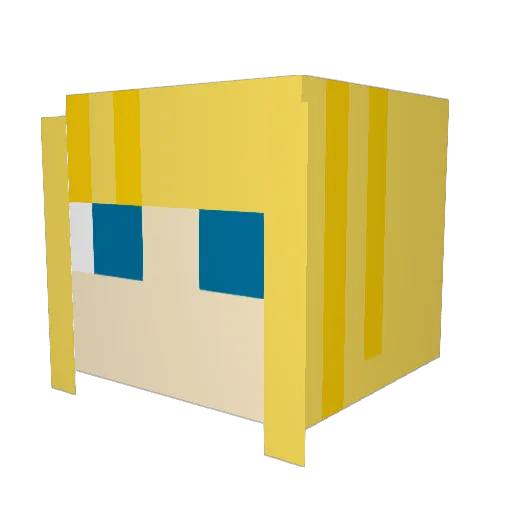 Zoooooey Minecraft avatar head, 3D render