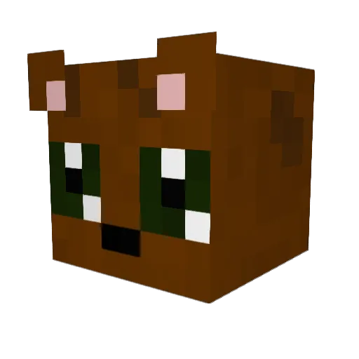 Zoopanz Minecraft avatar head, 3D render