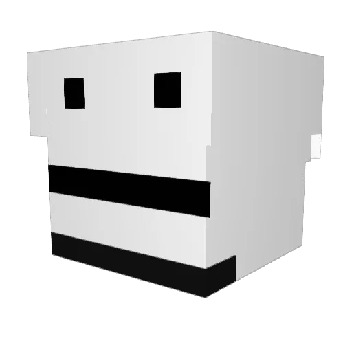 Zoophead Minecraft avatar head, 3D render