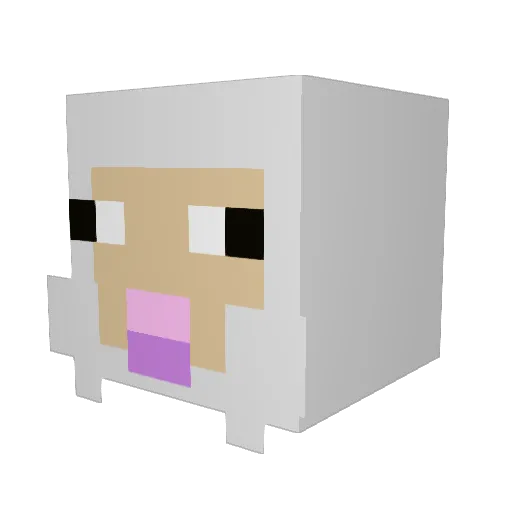 Zoorc Minecraft avatar head, 3D render