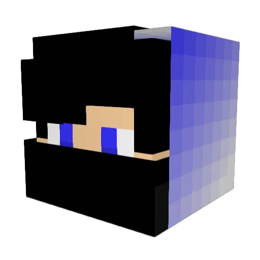Zoosed Minecraft avatar head, 3D render