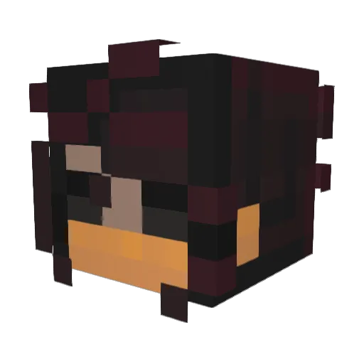 Zoowiwii Minecraft avatar head, 3D render