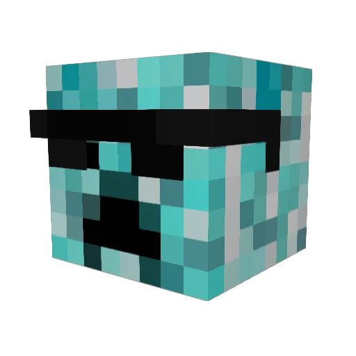 Zoppy Minecraft avatar head, 3D render