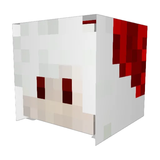 ZorTeck Minecraft avatar head, 3D render