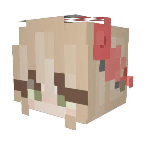 Zora811 Minecraft avatar head, 3D render