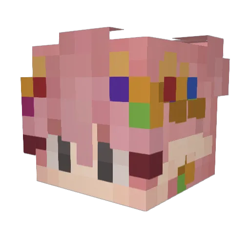 Zora_Moon Minecraft avatar head, 3D render