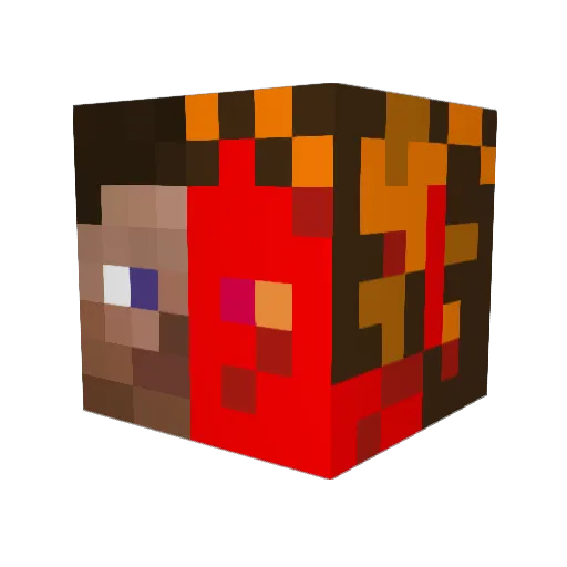 Zoragan Minecraft avatar head, 3D render