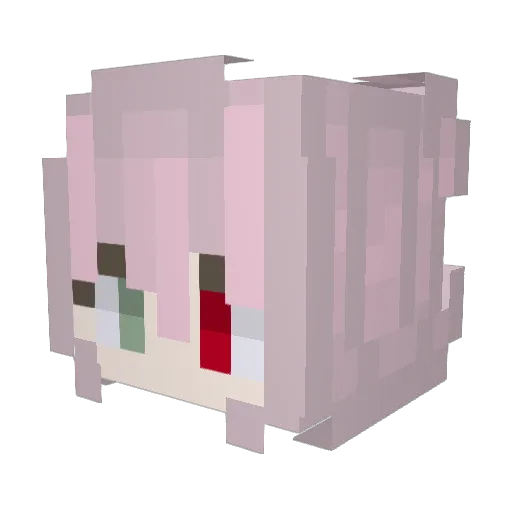 Zorari Minecraft avatar head, 3D render