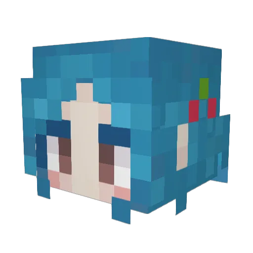 Zoratikf Minecraft avatar head, 3D render