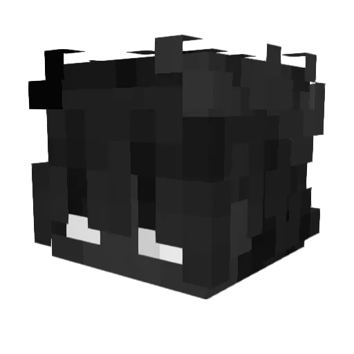 Zoraxeee Minecraft avatar head, 3D render
