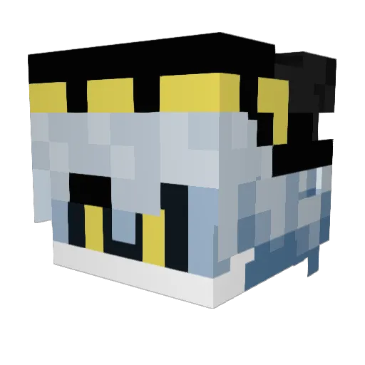 Zoraxis Minecraft avatar head, 3D render