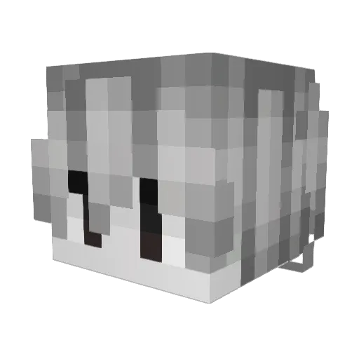 Zorbified Minecraft avatar head, 3D render
