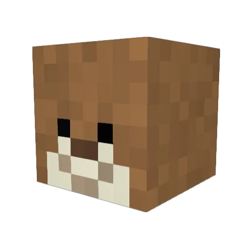 Zorbla Minecraft avatar head, 3D render