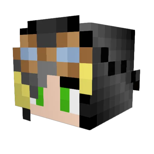 Zorcawace Minecraft avatar head, 3D render