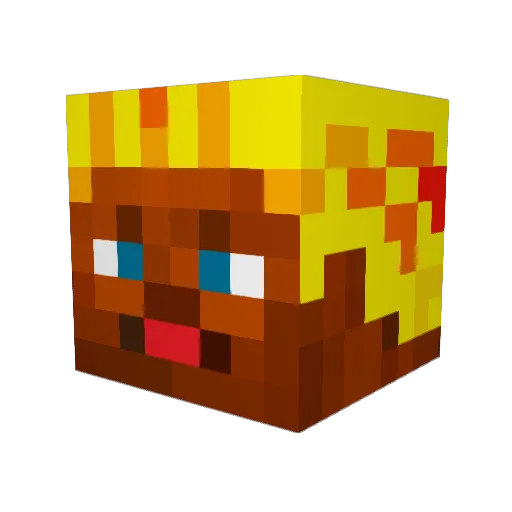 ZorchLP Minecraft avatar head, 3D render