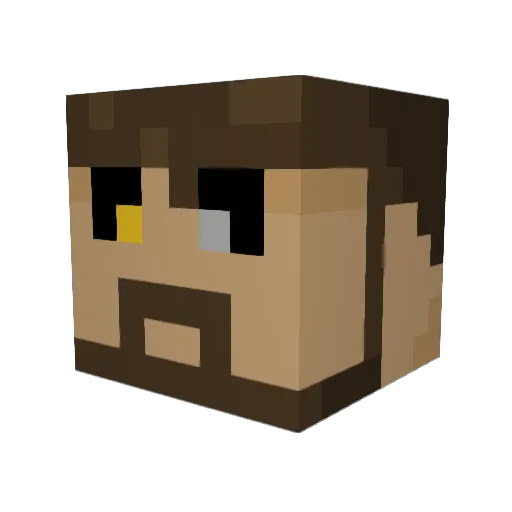 Zorenska Minecraft avatar head, 3D render