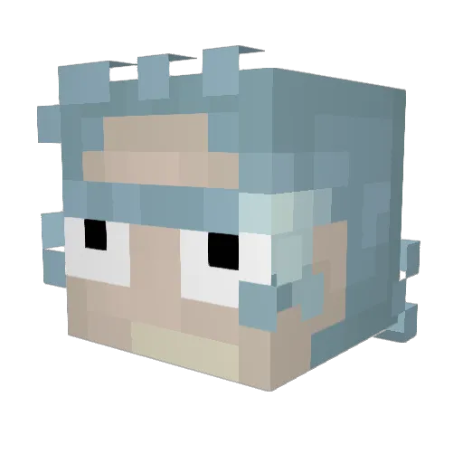 Zores95 Minecraft avatar head, 3D render