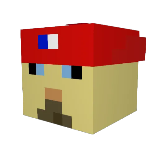 Zorgalooq Minecraft avatar head, 3D render
