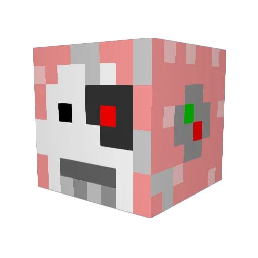 Zorget Minecraft avatar head, 3D render
