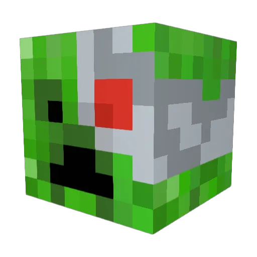 Zorious Minecraft avatar head, 3D render