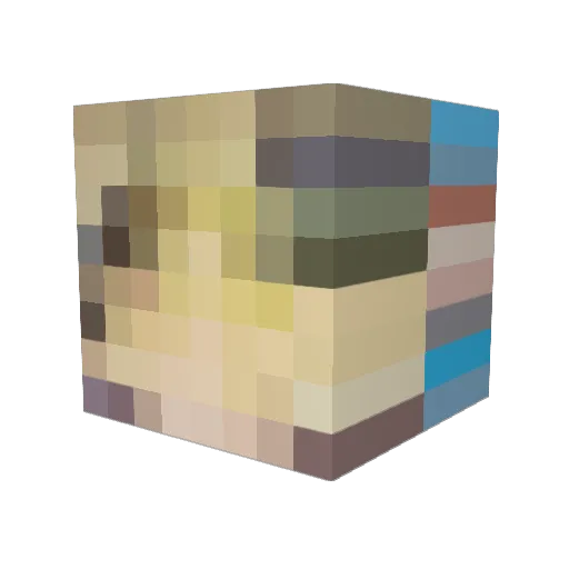 Zorkling Minecraft avatar head, 3D render