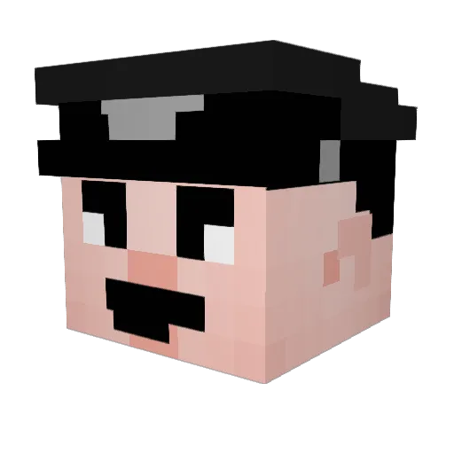 Zorkon147 Minecraft avatar head, 3D render