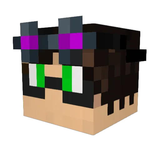 Zormanos Minecraft avatar head, 3D render