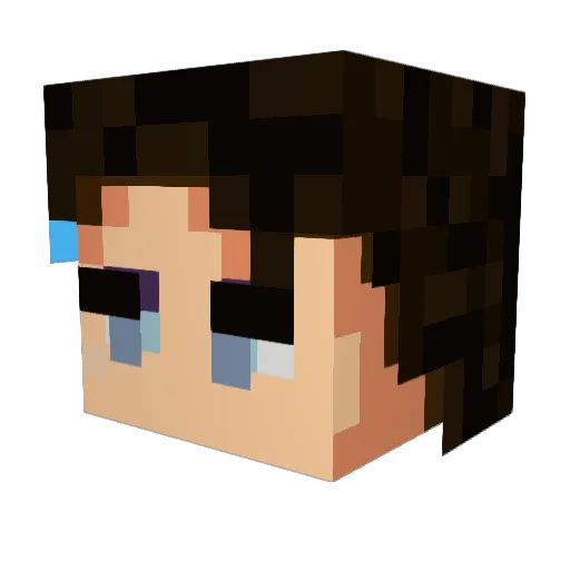 Zormeister Minecraft avatar head, 3D render