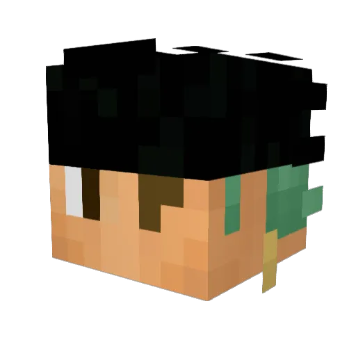 Zoro333 Minecraft avatar head, 3D render