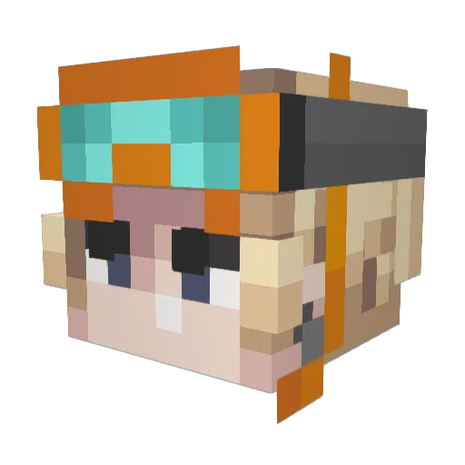 ZoroAlts Minecraft avatar head, 3D render
