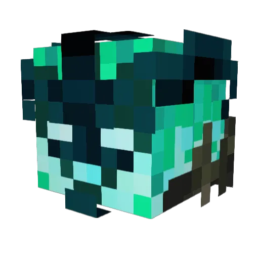 Zoronned Minecraft avatar head, 3D render