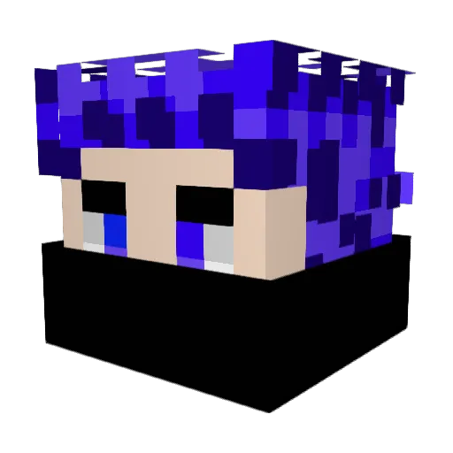Zorrean Minecraft avatar head, 3D render