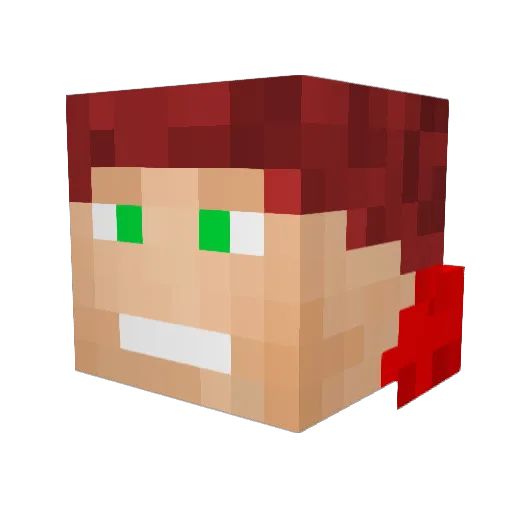 ZorroHD2 Minecraft avatar head, 3D render