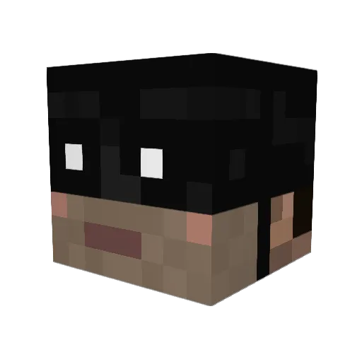 ZorroMor Minecraft avatar head, 3D render