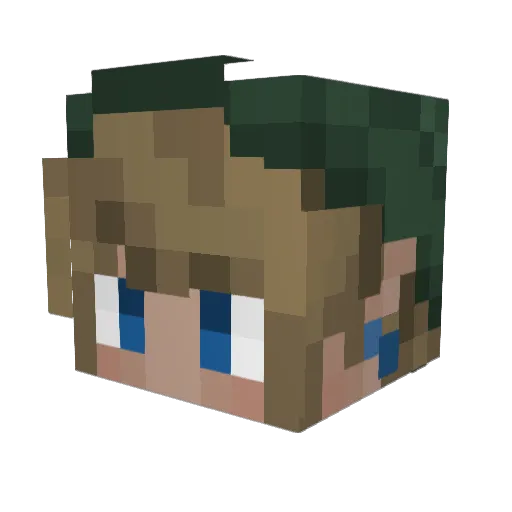 Zorrophobia Minecraft avatar head, 3D render