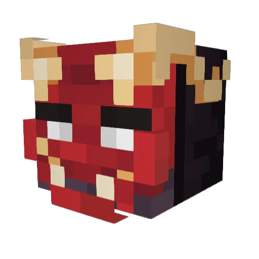 Zorsh Minecraft avatar head, 3D render