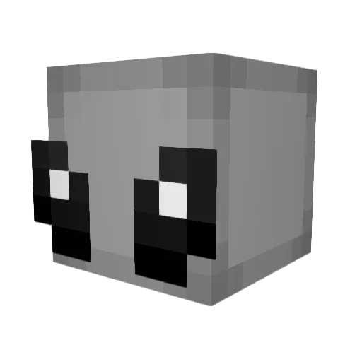 Zortip Minecraft avatar head, 3D render