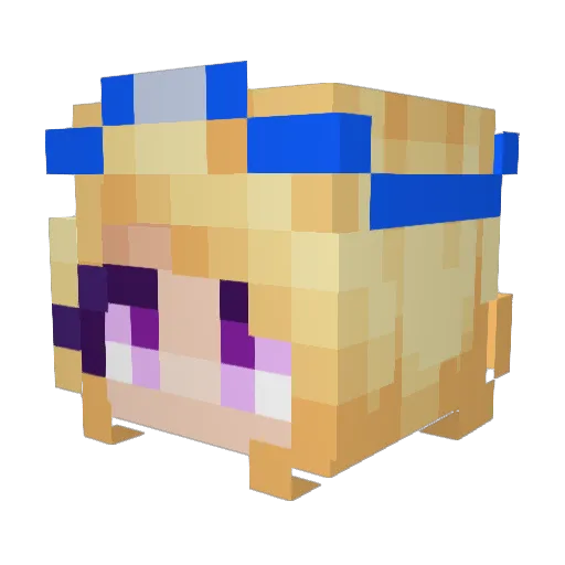 Zortris Minecraft avatar head, 3D render