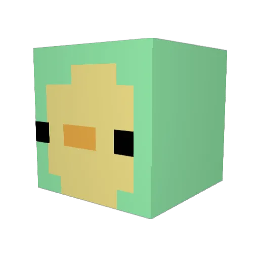 Zortysls Minecraft avatar head, 3D render