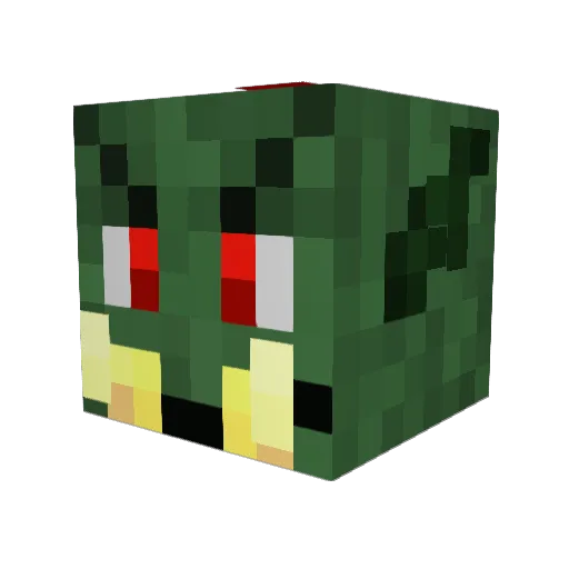 Zorvax Minecraft avatar head, 3D render