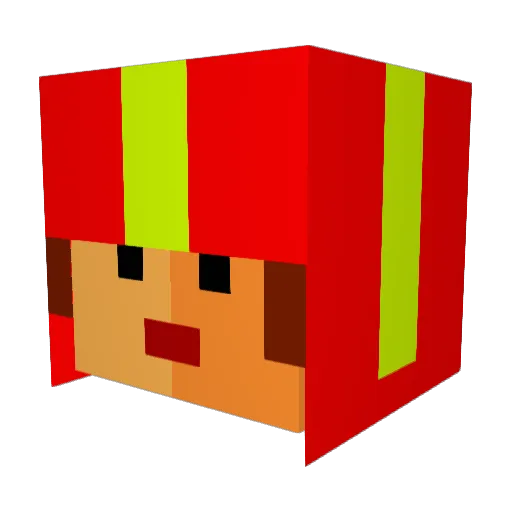 Zorviano Minecraft avatar head, 3D render
