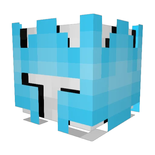 Zorvorax Minecraft avatar head, 3D render