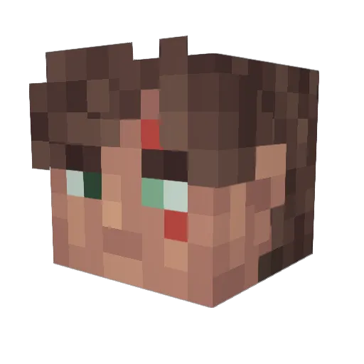 Zoryynn Minecraft avatar head, 3D render