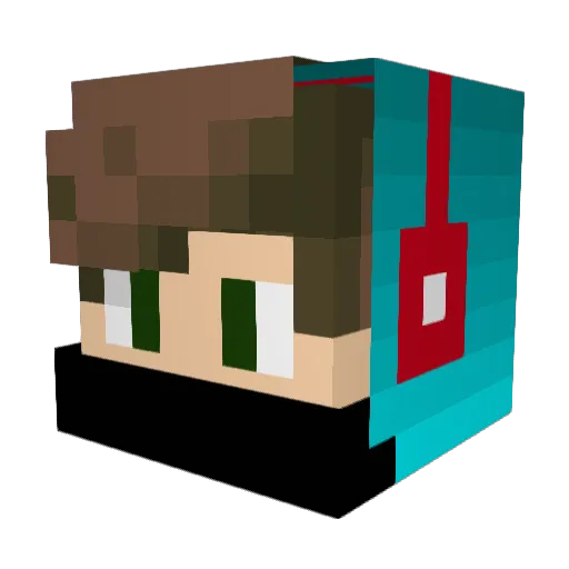 Zoshi48 Minecraft avatar head, 3D render