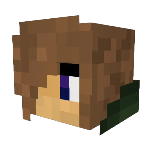 Zoshie Minecraft avatar head, 3D render