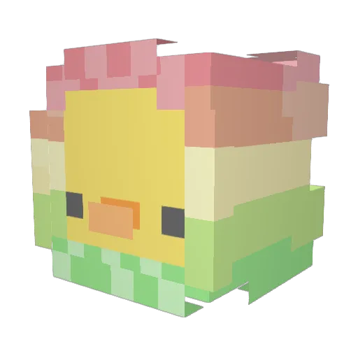 Zoskaoska Minecraft avatar head, 3D render