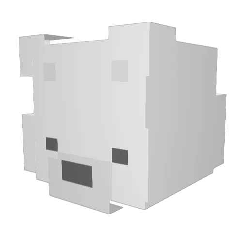 Zosma Minecraft avatar head, 3D render